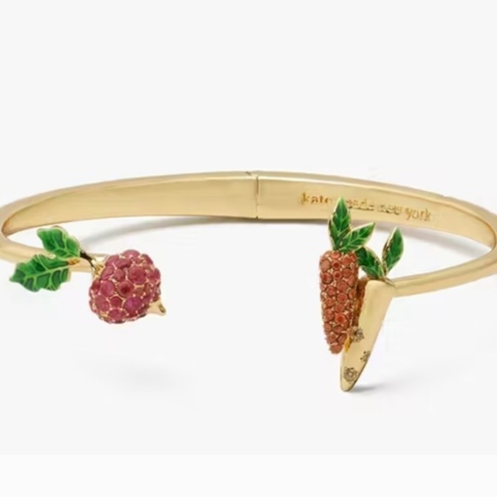 ▪️Kate Spade ▪️Gold Harvest Time Vegetable Hinge Bracelet